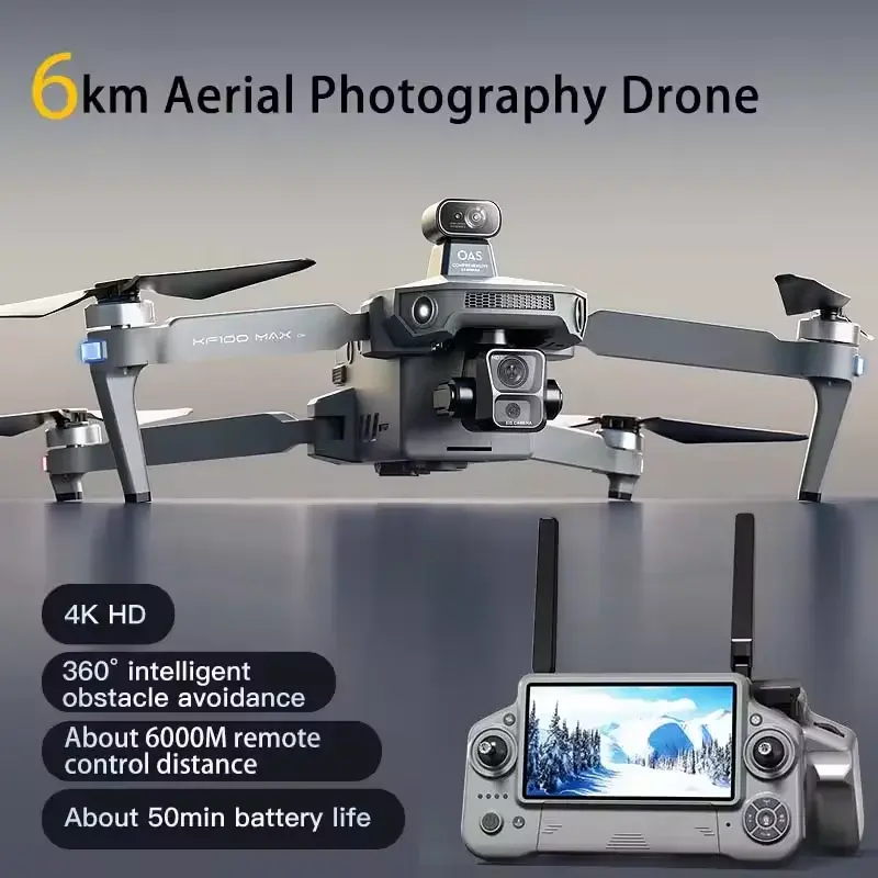 Miniatura: Teeggi KF100 MAX GPS RC with screen Drones With 4K HD Camera Profesional 3-Axis 