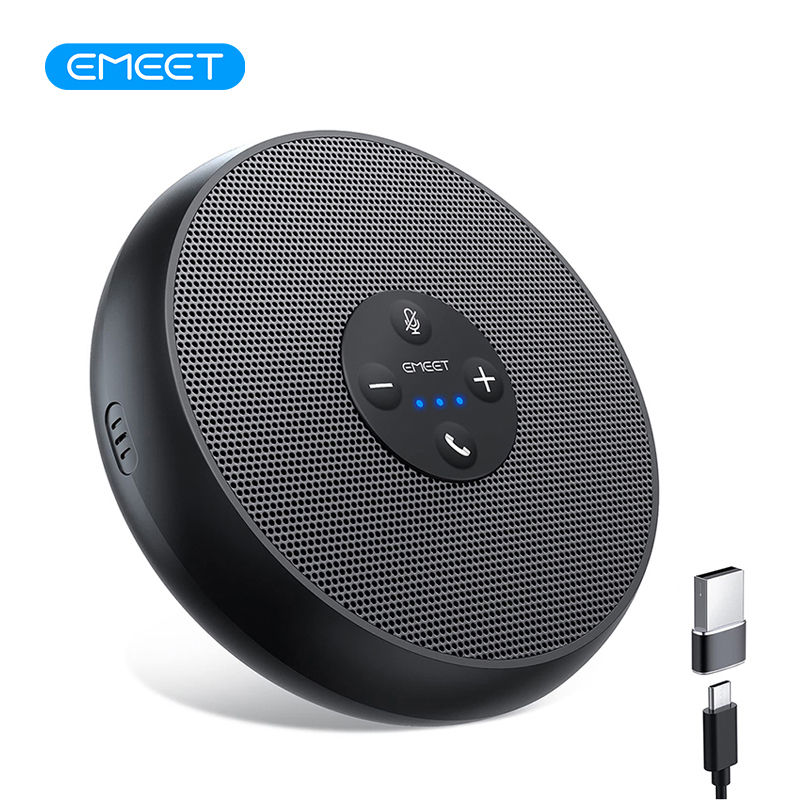 EMEET USB Wired Speakerphone Conference Speaker With 2 Mics 360° Voice Pickup M