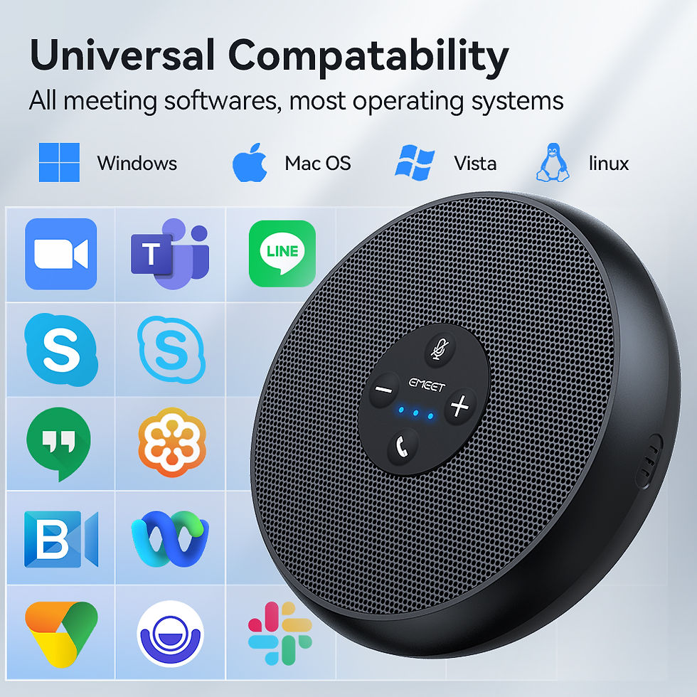 Thumbnail: EMEET USB Wired Speakerphone Conference Speaker With 2 Mics 360° Voice Pickup M