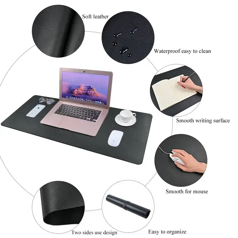 Miniatura: PU Leather Desk Pad Organizer - 31" x 13" Waterproof