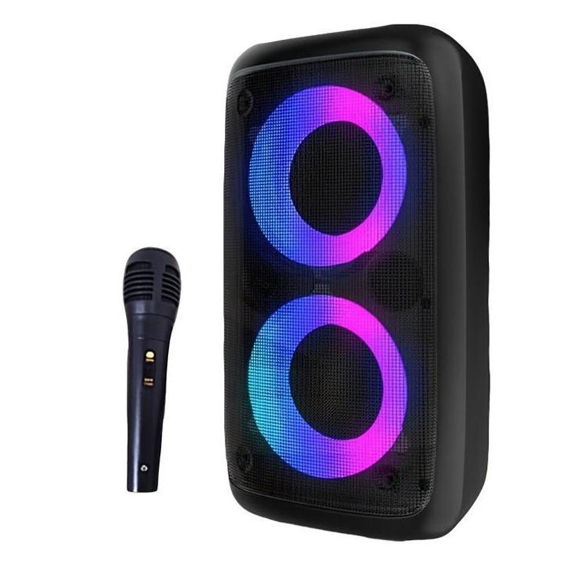 Karaoke Radio FM Bluetooth Speaker Portable Wireless With Microphone Lamp Machin