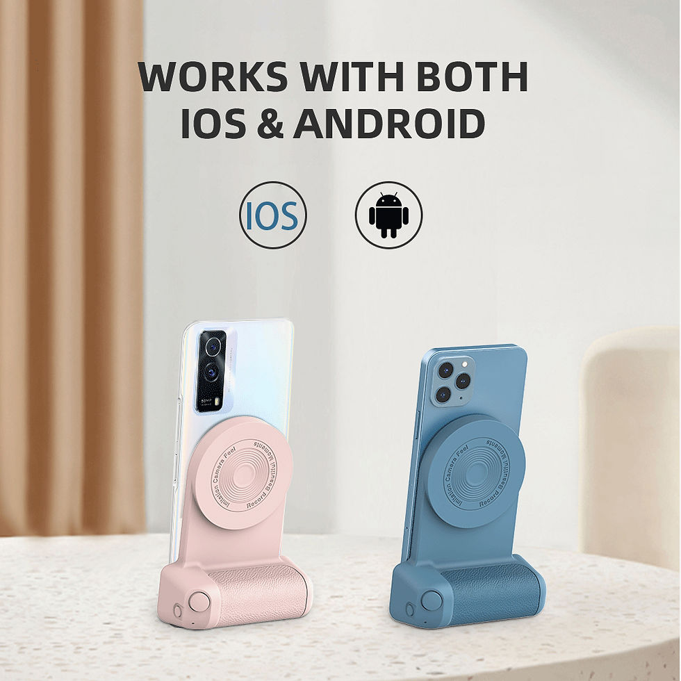 Miniatura: Magnetic Camera Handle Bluetooth Phone Grip Photo Bracket Anti-shake Selfie Devi