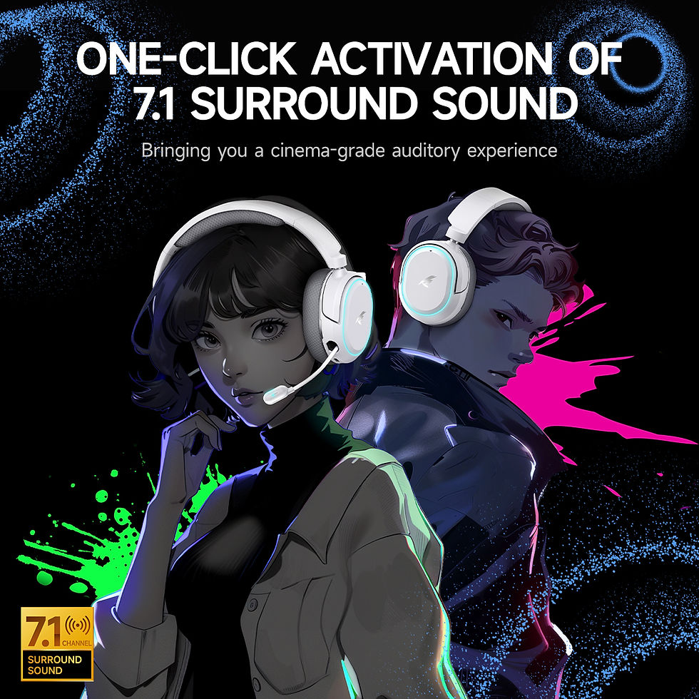 Miniatura: Picun G2 2.4GHz Bluetooth Wireless Gaming Headset For PC PS4 PS5 Phone Switch 5m