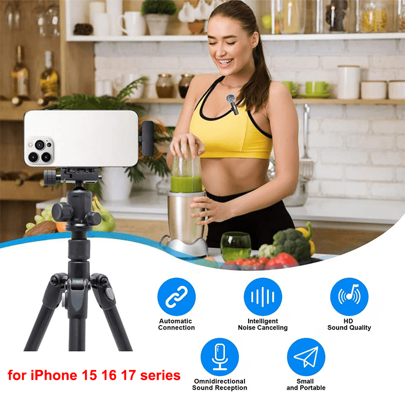 Thumbnail: Wireless Lavalier Lapel Microphone for iPhone, iPad, Mini Video Recording Mic fo