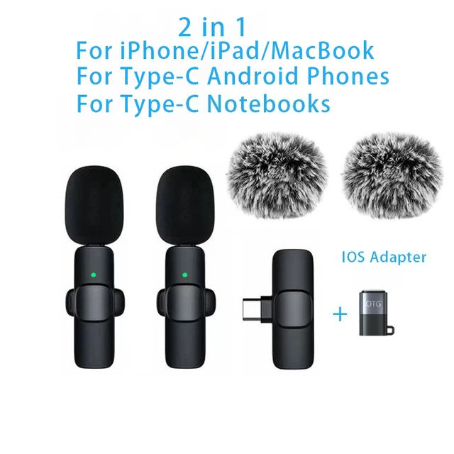 Thumbnail: Wireless Lavalier Lapel Microphone for iPhone, iPad, Mini Video Recording Mic fo