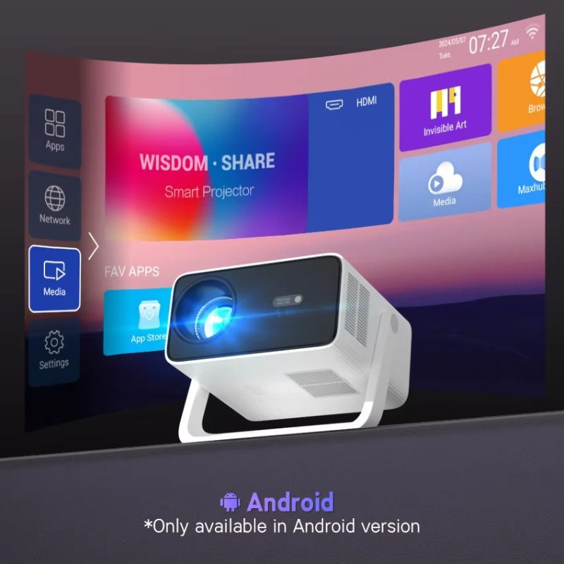Thumbnail: C30 Pro Led Video Projector Business 4K Android Smart Bluetooth Wifi Phone Tv St