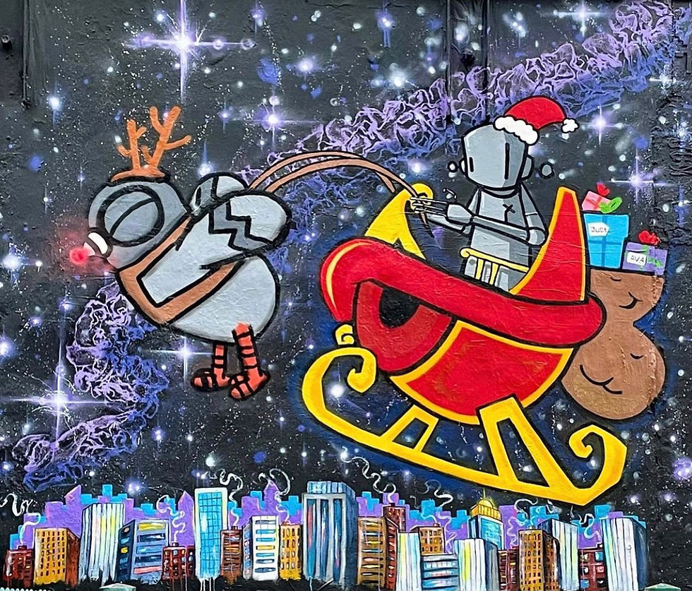 Robot Claus comes to town