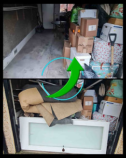 before and aftyer shot of garage clearance
