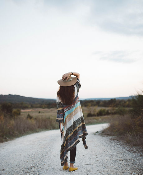Woman on a Deserted Road