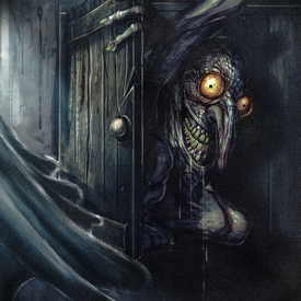Cupboard Dweller. Personal Illustration.
Inspired by boogie-men and scary children's stories.