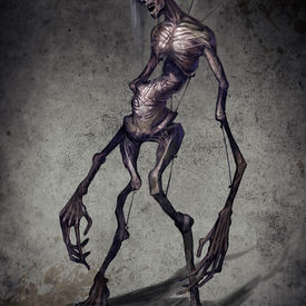 The Askew Man.Personal creature design.
Inspired by 'Resident Evil'-style monsters.