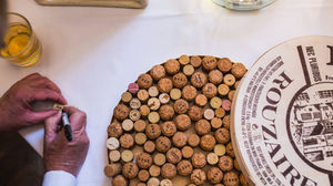 Jesmond Dene House wedding, Newcastle Upon Tyne. a bunch of corks with one that says 2006 on it