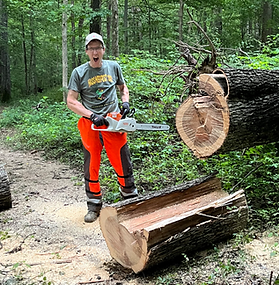 Dave what he does....keeping the trails clear