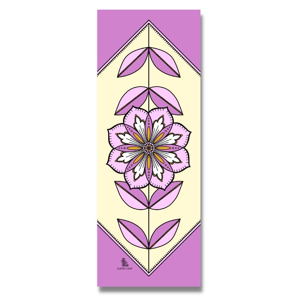 Pink Folk Flower Bookmark