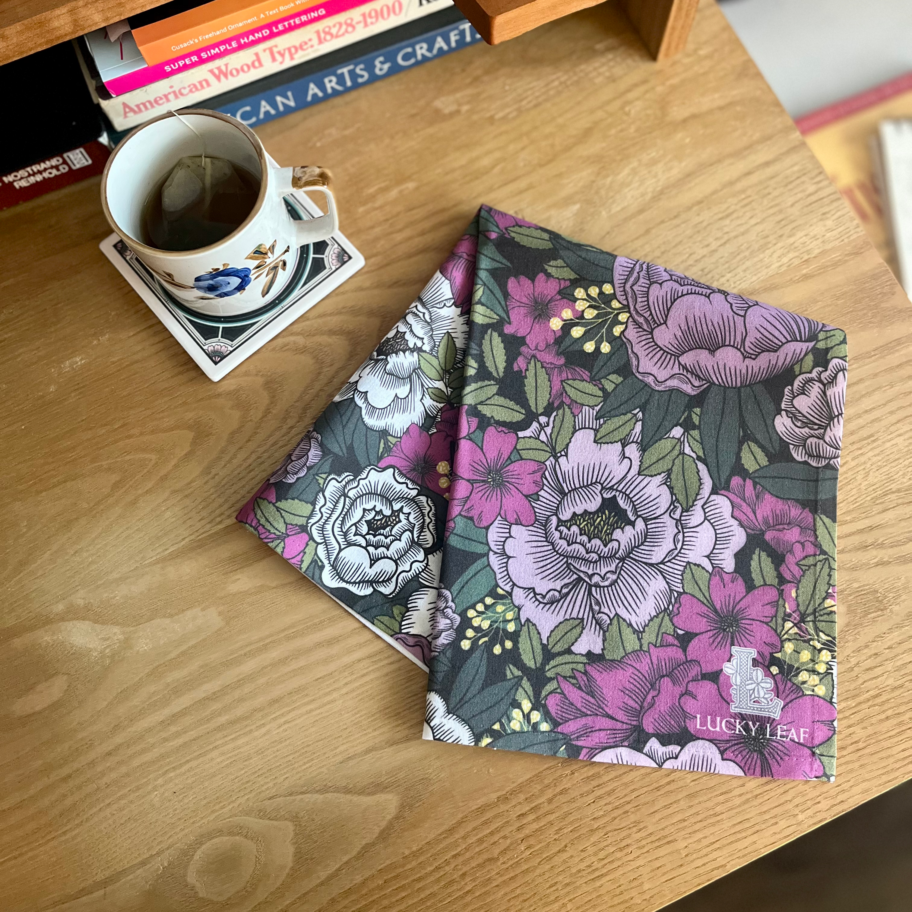 Midnight Garden Tea Towel