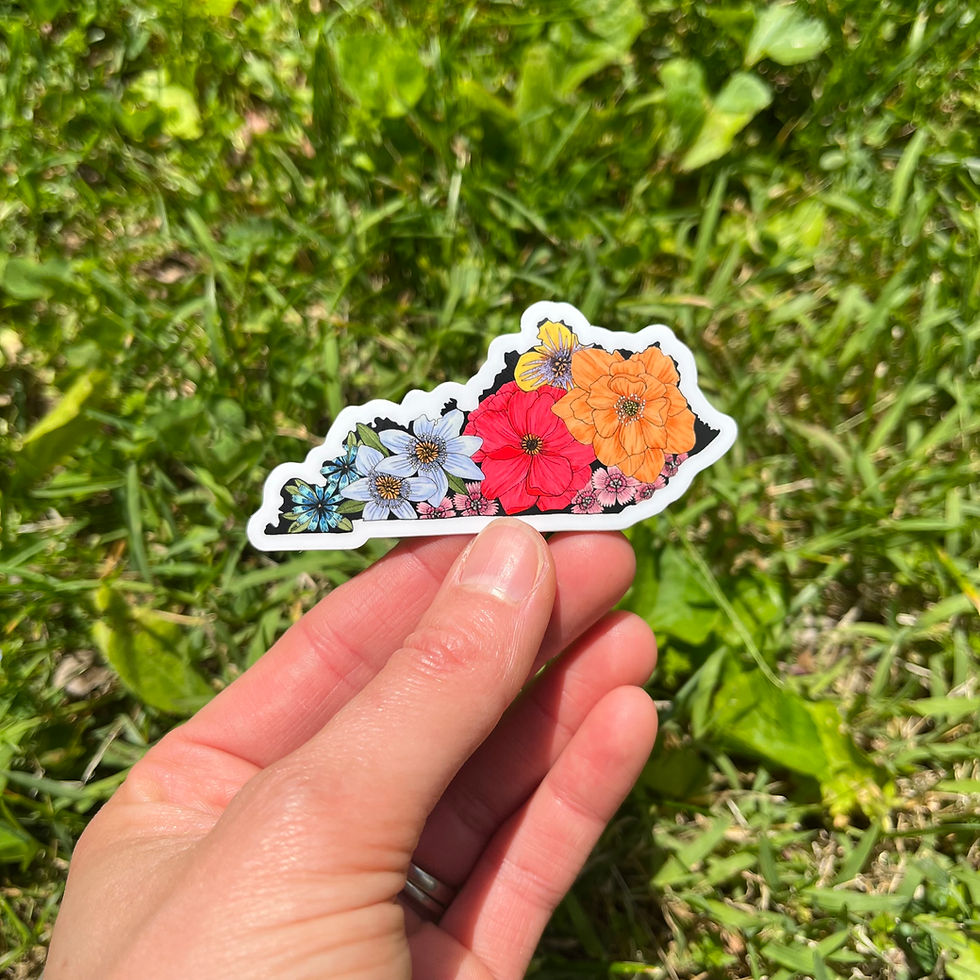 Thumbnail: Floral Kentucky Sticker