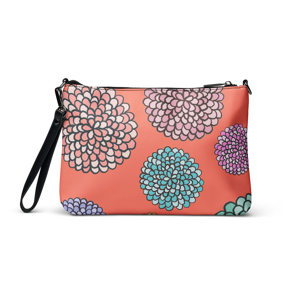 Thumbnail: Chrysanthemum (Orange) - Crossbody bag