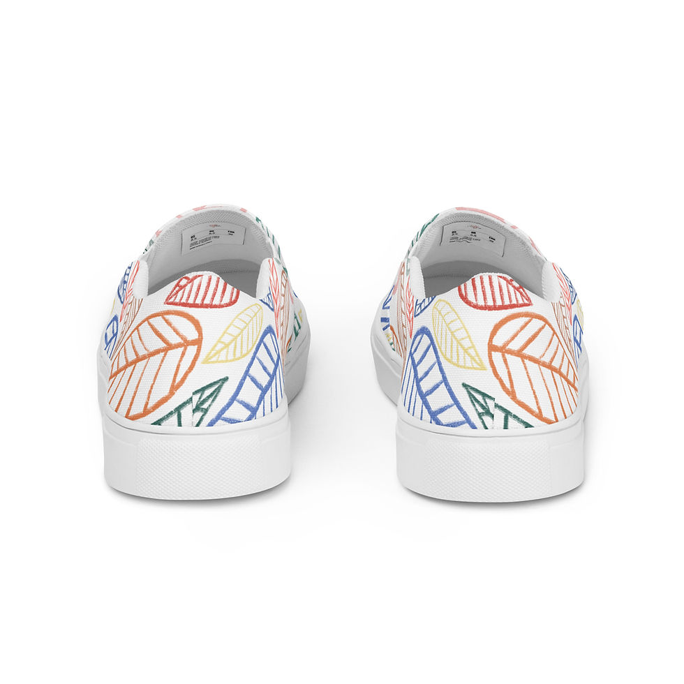 Thumbnail: Leaves 3 - Women’s slip-on canvas shoes