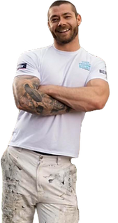 Portrait of a cheerful painter in work clothes, smiling symbolizing honesty and professionalism in painting services