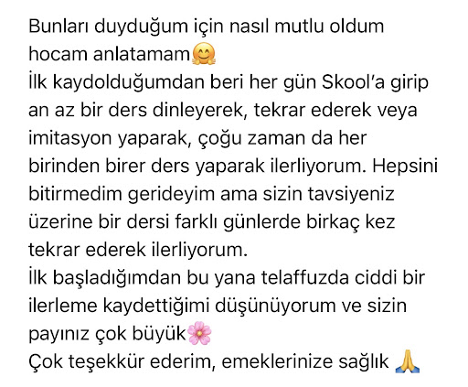 Öğrenci yorumu