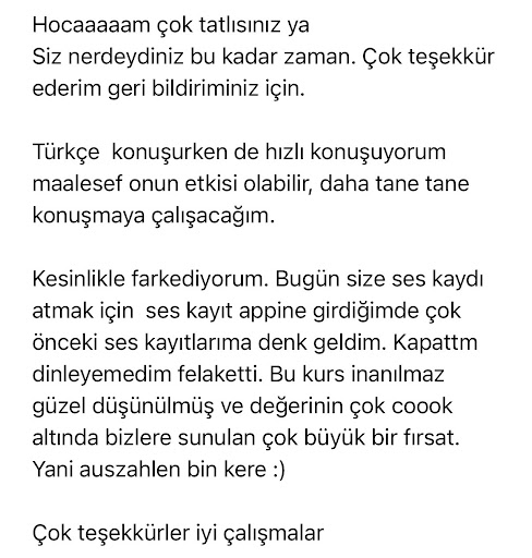 Öğrenci yorumu