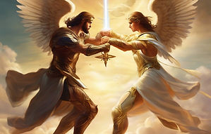A war of good angels fighting against evil angels.jpg