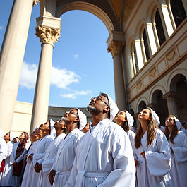 people in white robes looking up.jpg