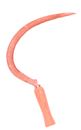 sharp-sickle-with-wooden-handle-isolated