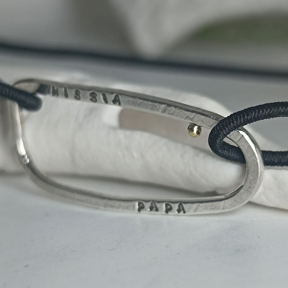 Miniature : Bracelet homme argent grain d'or