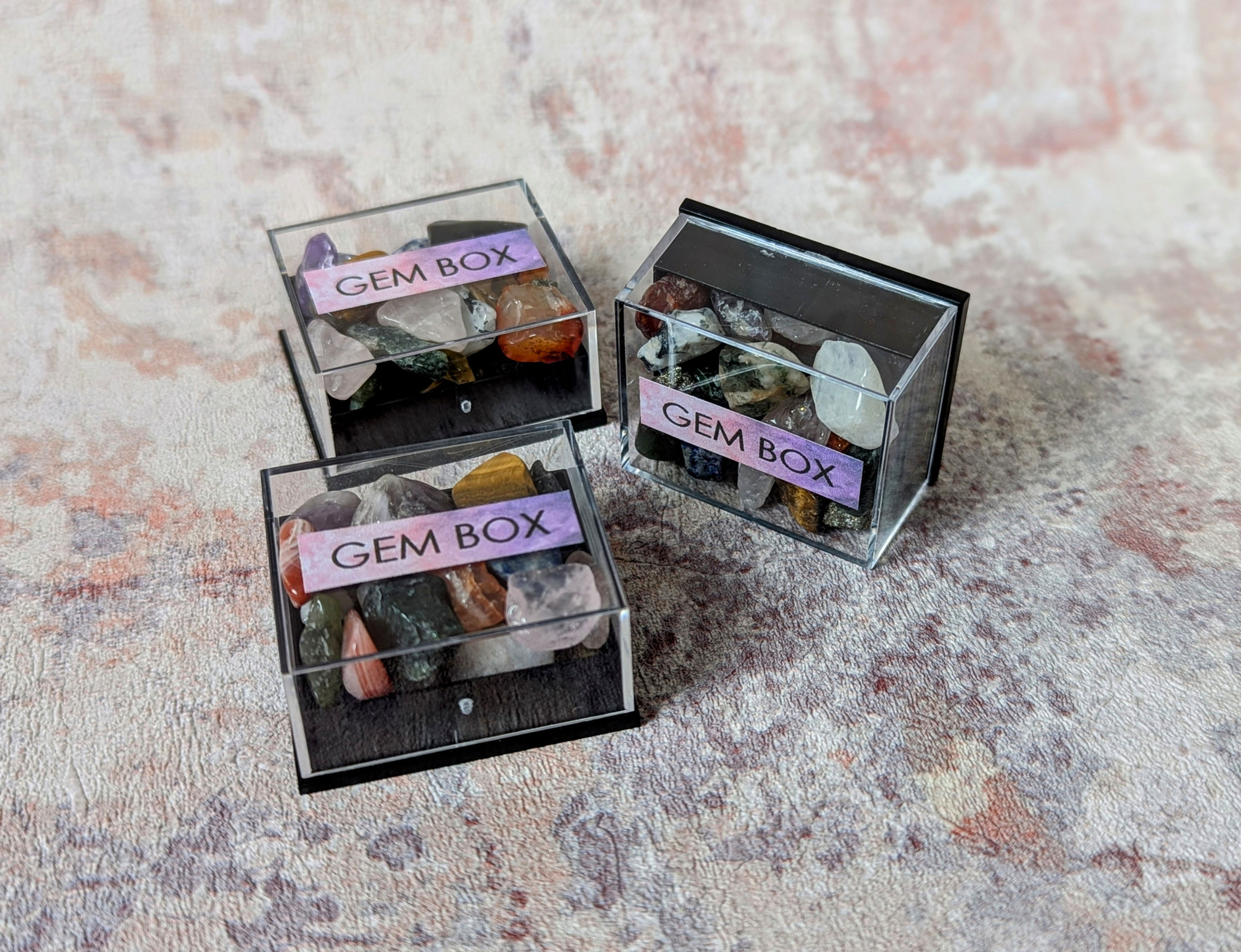 Gem box. Crystal gemstone collectable box 