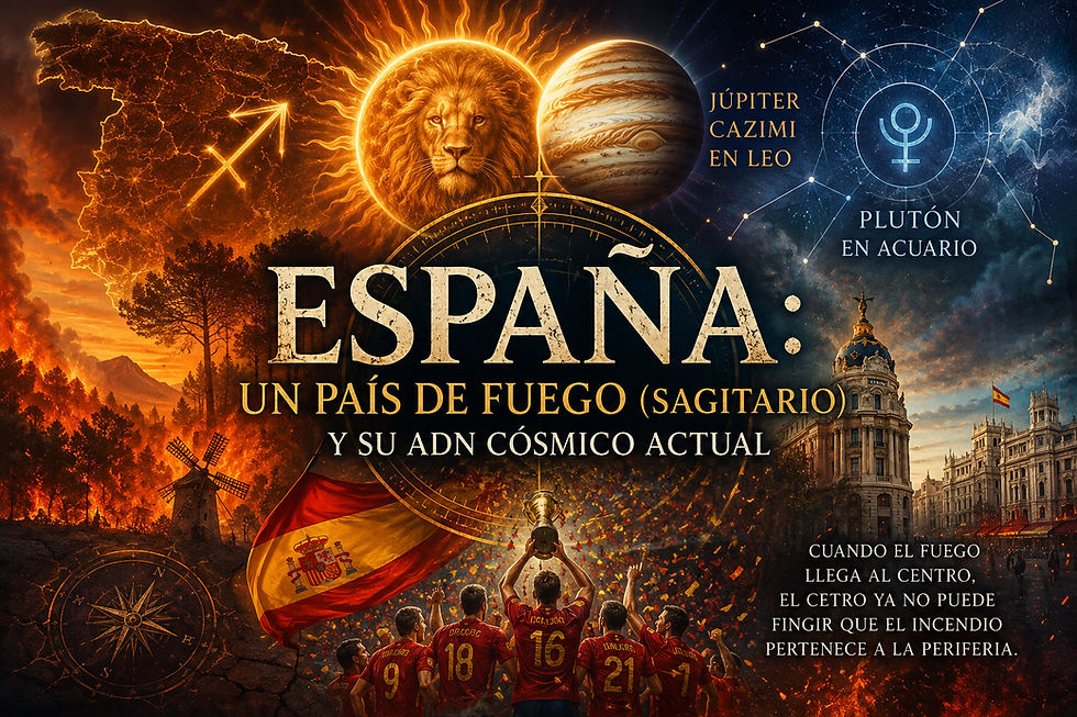 España: un país de fuego (Sagitario) y su ADN Cósmico actual.