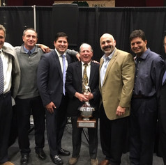 Coach and some of his players at his Westchester Sports Hall of Fame Induction