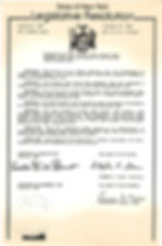NY State Legislative Resolution congratulating 1987 team.