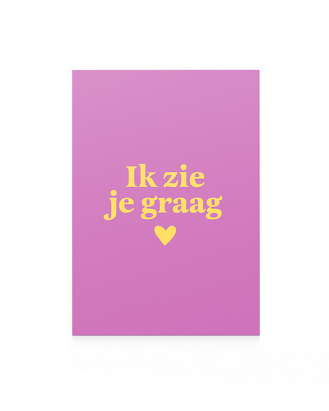 kaart ik zie je graag
