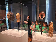 elementary international campers go to a field trip and visit the Seattle Art Museum. Summer Camp