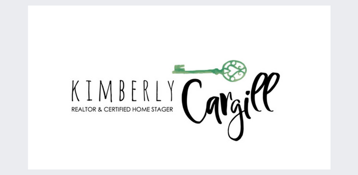 Kimberly Cargill, Realtor and Certified Home Stager logo with antique green key.