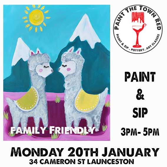 Monday 20th January 3pm to 5pm (family friendly) School Holiday Paint session