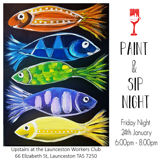 Friday Paint and Sip Night 24th January 2020 $40 per ticket