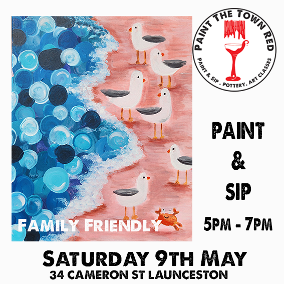 Saturday 9th May 5 -7pm Paint n sip