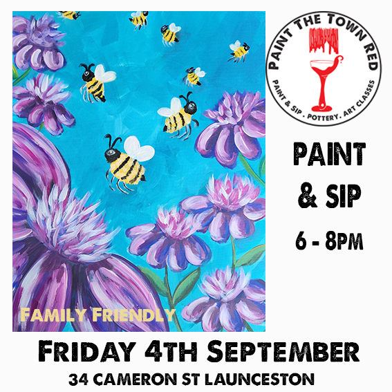 Friday 4th Sep Paint and Sip 6pm-8pm