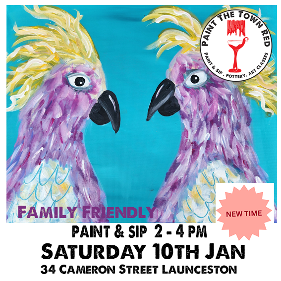 Saturday 10th Jan 2 - 4pm (Family Friendly) Paint n sip