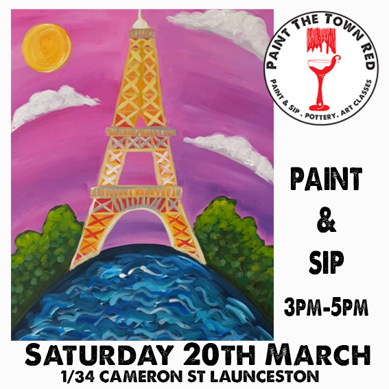 Saturday 20th March Paint n sip 3 - 5