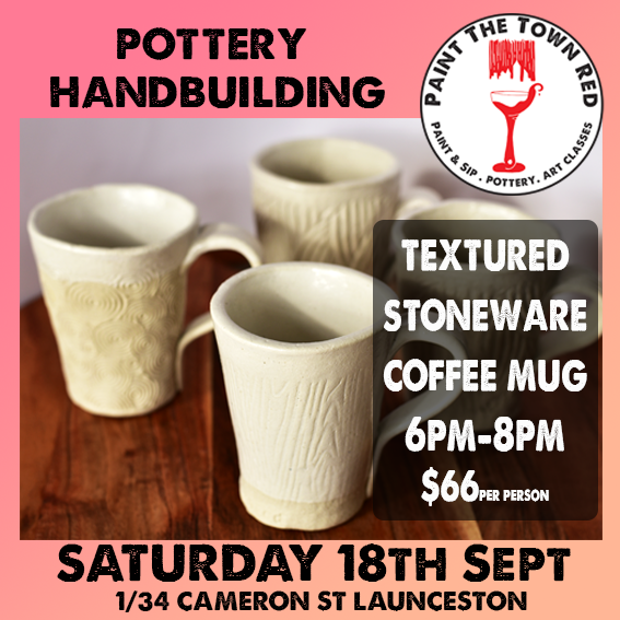 18th September Pottery - Hand Building Coffee Cup $66 6 to 8pm