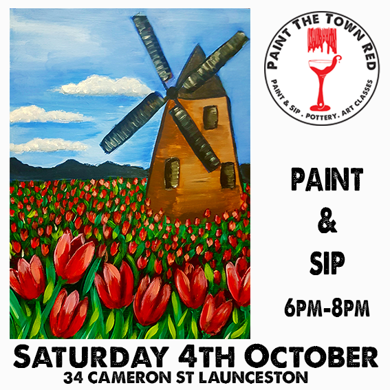 Saturday 4th October Paint and Sip 6pm-8pm