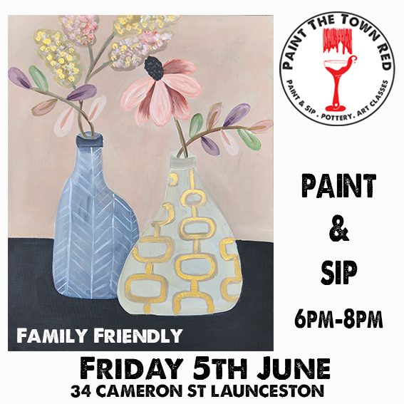 Friday 5th June Paint and Sip 6pm-8pm