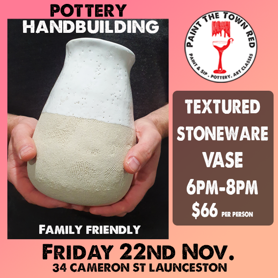 Friday 22nd November Hand building Large vase 6pm to 8pm