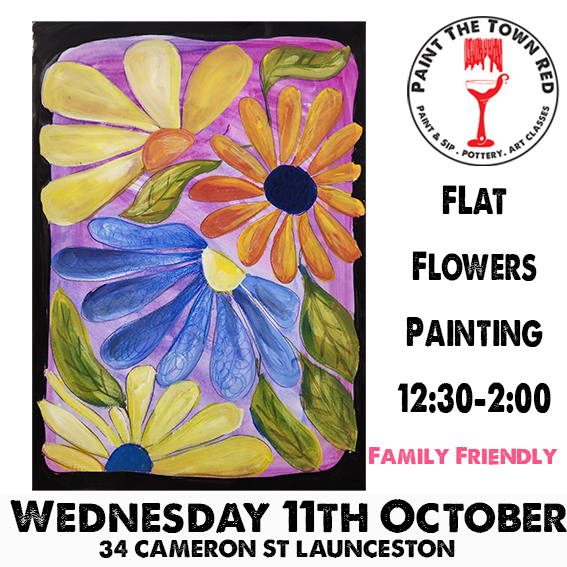 School Holiday paint session Wednesday 11th October 12:30pm to 2pm (family friendly)