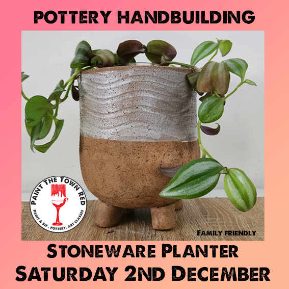 Saturday 2nd December Hand building Stoneware Planter 9am to 11am
