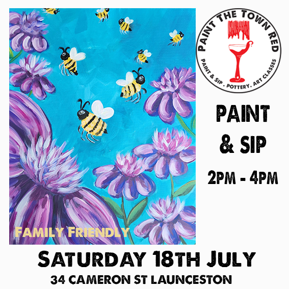 Saturday 18th July 2 -4pm (Family Friendly) Paint n sip
