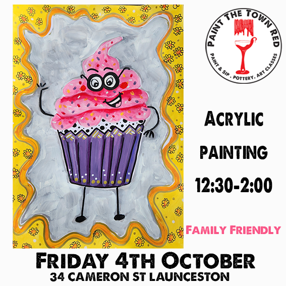 Friday 4th October 12:30pm to 2pm (family friendly) School Holiday paint session